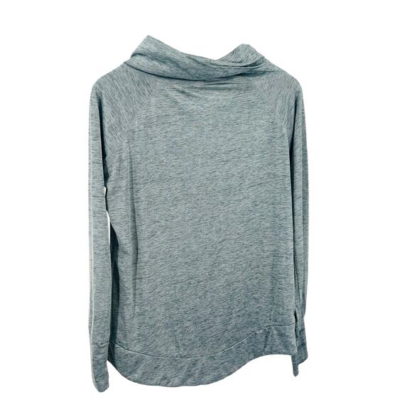 SERIES 8 FITNESS Gray Cowl Neck Pullover Top Size Large Activewear Long Sleeve - Picture 4 of 10